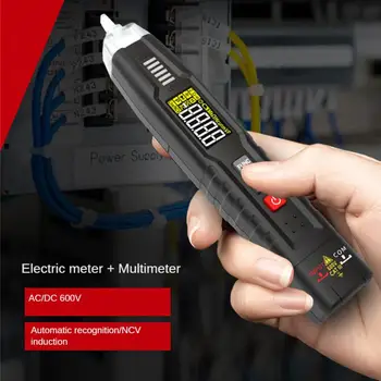 Dijital Kalem Tipi Multimetre DC AC voltmetre Akıllı Çok metre Voltmetre NCV faz Sırası Otomatik Değişen Multimetre