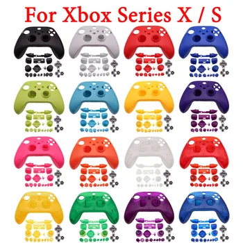 1 Takım Xbox Serisi X S Denetleyici Koruyucu Kapak Kabuk Ön Sonra kabuk Durumda ve Tam set Düğmeleri ve İletken Kauçuk