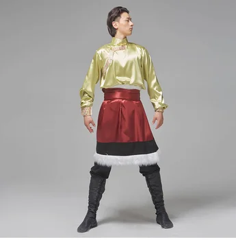 Çin Tibet Dans Giyim Erkek Yetişkin Sanat Sınav Uygulama