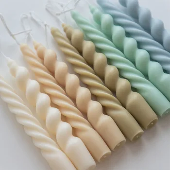 Spiral Çubuk Mum Kalıp DIY Bükülmüş Kokulu Mum El Yapımı Sanat silikon kalıp Uzun Çubuk Mum Yapımı Araçları Ev Dekorasyon